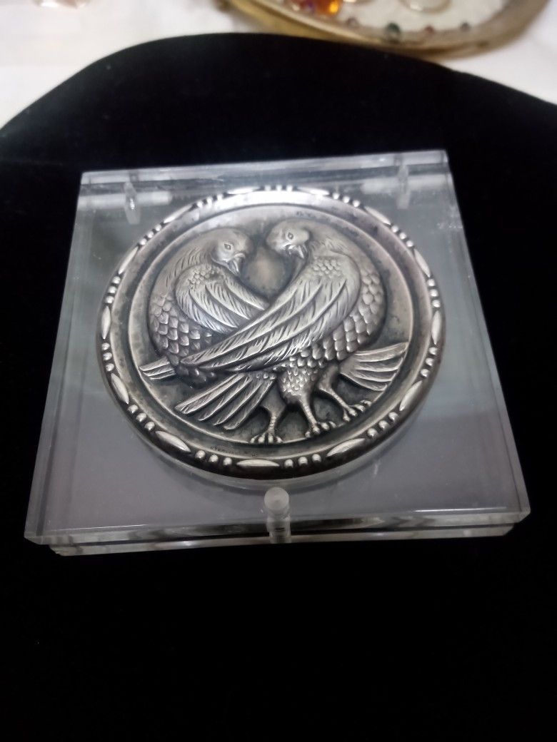 1940's Silver And Lucite Compact