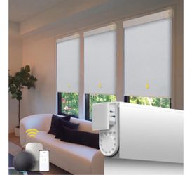 Motorized Blinds No Drill Automatic Blinds for Windows Cordless Roller Shades