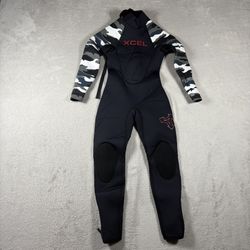 XCEL Youth Full Wetsuit Boys Size 4 Camo Black AXIS 3/2mm