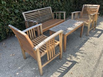 4-Piece Teak Outdoor Patio Furniture Set
