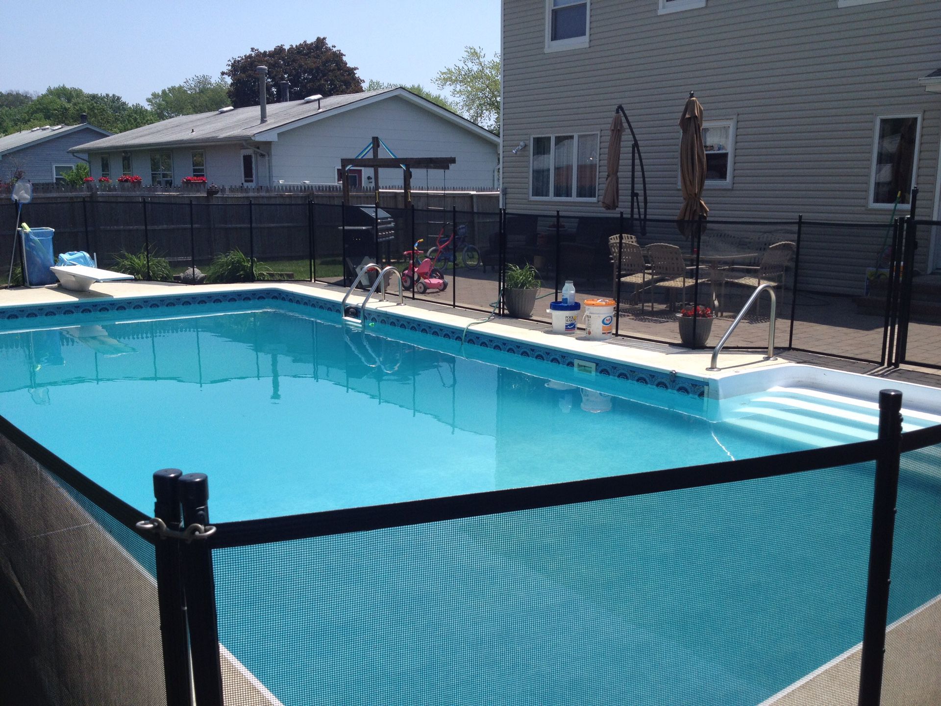 Complete pool safety fence and gate.