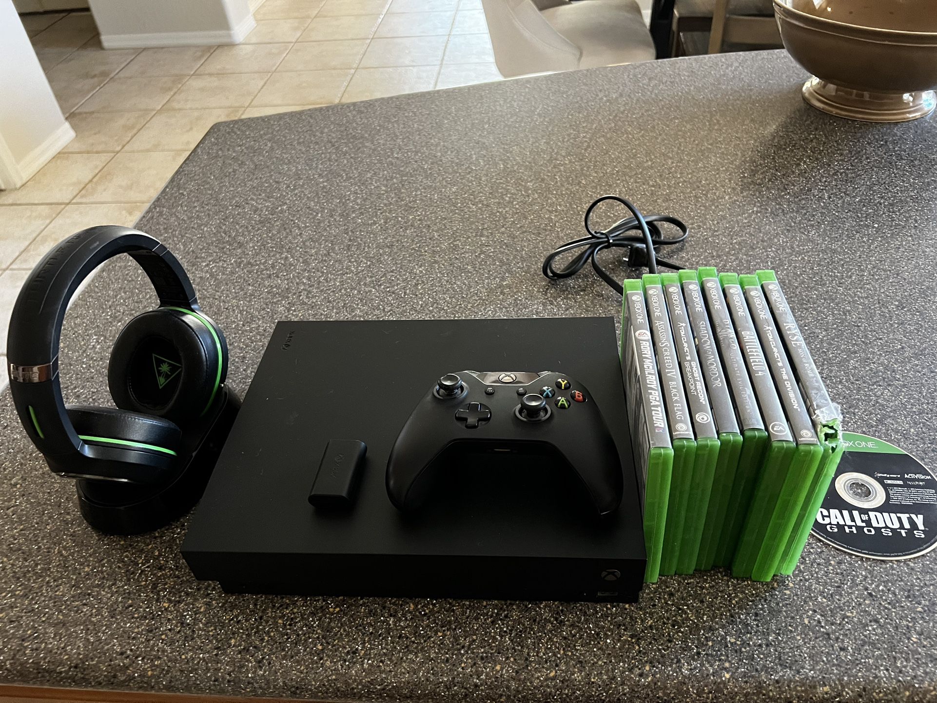 Xbox One X With Accessories