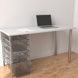Elfa Desk With Drawers 