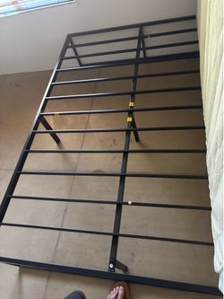 Full-Size Metal Platform Bed Frame – No Box Spring Needed