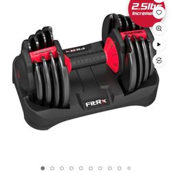 FitRx SmartBell, 25lbs. Quick-Select 9 in 1 Adjustable Dumbbell Set for Home Gym, 5-25lbs. Weight in 2.5lbs Increments