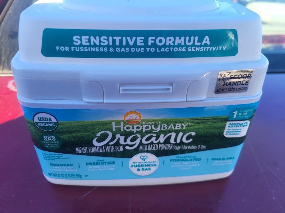 Happy Baby Organic Sensitive Infant Milk Powder 21 oz Sealed Exp: 08/18/2025