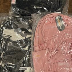 Supreme SS 25 Week 1 Backpack Pink Snow Camo, Black Utility Bag