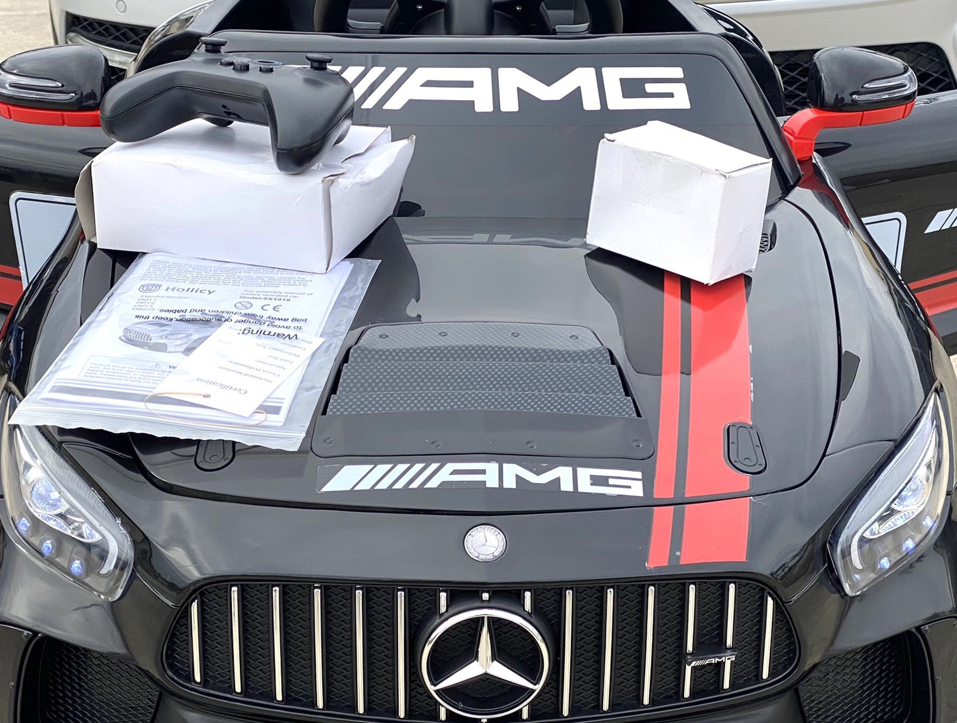 BRAND NEW Mercedes Benz AMG GT-4 12volt REMOTE CONTROL MODEL Electric Kid Ride On Car Power Wheels