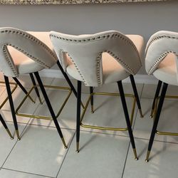 Velvet sBar Stools (Set of 4) – Modern Glam