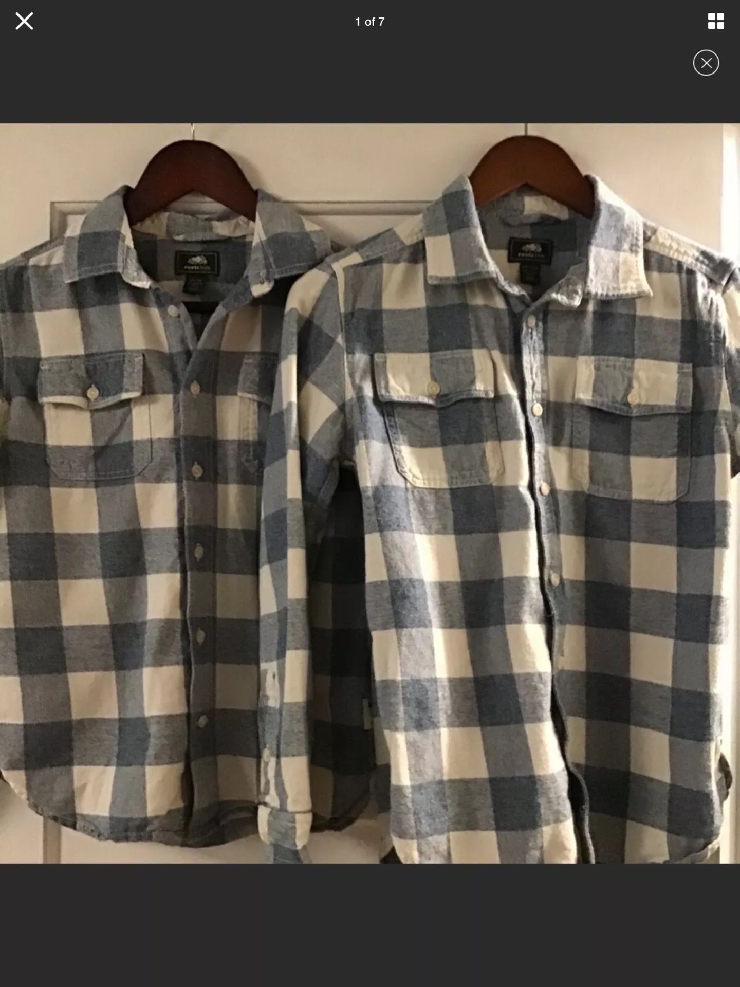 2 Roots Canada Boys Flannel button Down Shirts