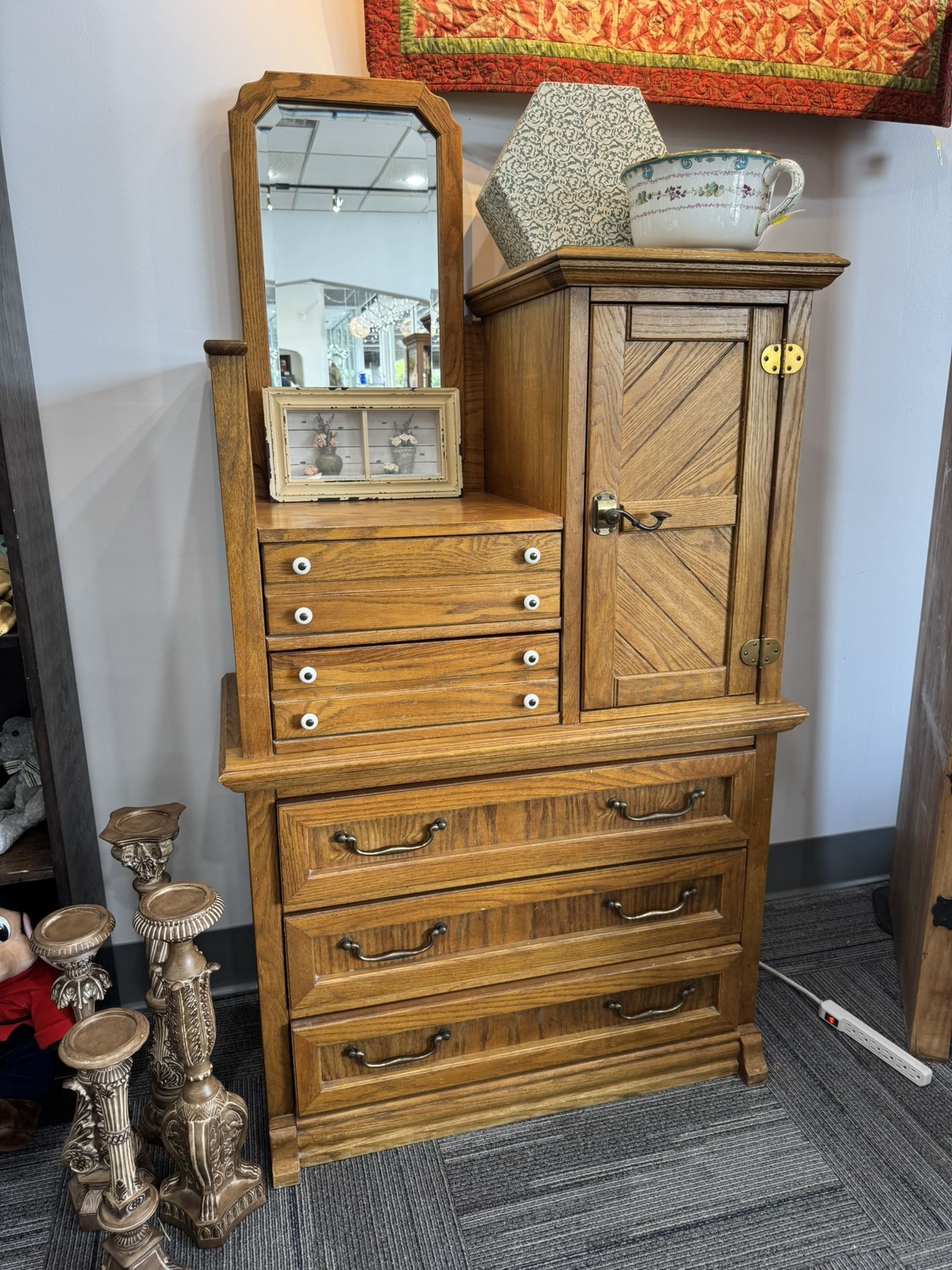 Antique Dresser with mirror.