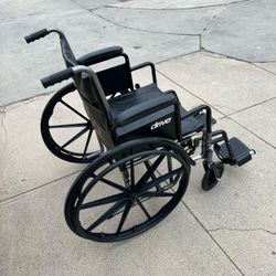 16  Inches Wide Wheelchair In Excellent Condition Easy To Fold 