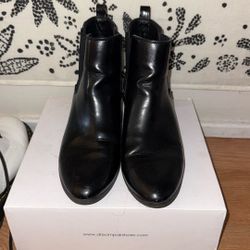 Black Leather Ankle Boots