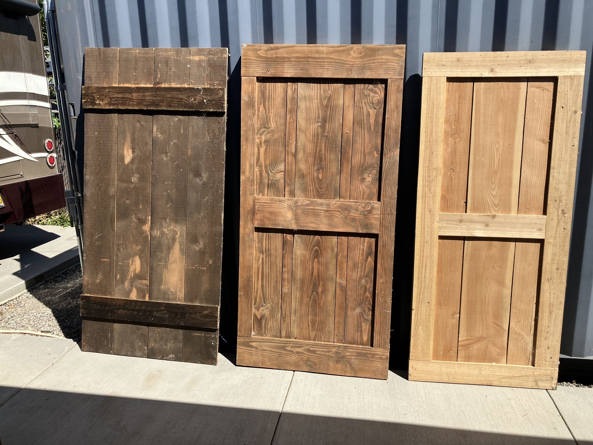 3 Barn Doors reclaimed wood