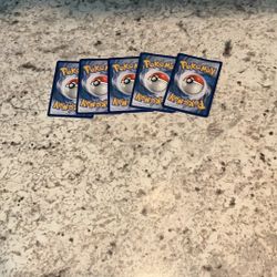 Five Mystery Pokemon Cards 
