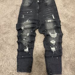 Black Jeans With Splatter Size 13y 