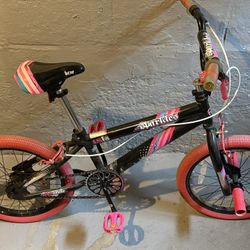 Kent girls Bike Front Pegs Pink And Black Bike 