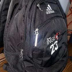 Adidas Black Striker Backpack | Multi-Pocket Gym/School Bag