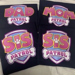 Paw Patrol Birthday T-shirt’s Personalized 