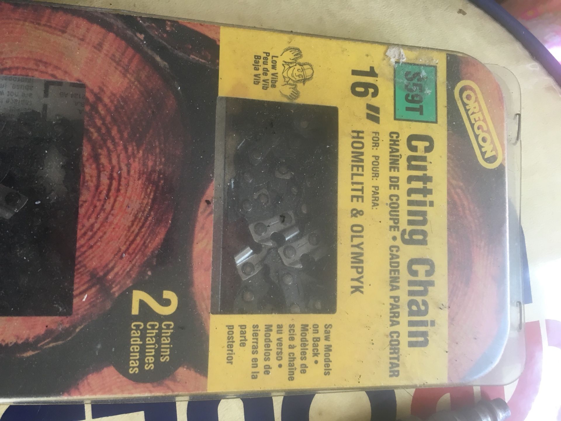 2 brand new 16 inch chainsaw chains
