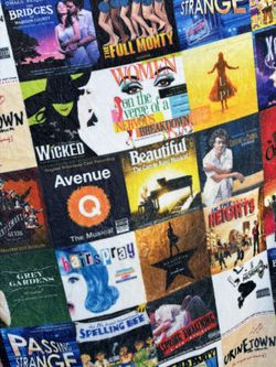 Broadway Playbill Blanket Throw