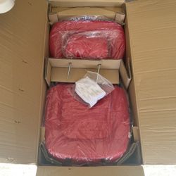 Brand New 1967 Mustang Red Vinyl Seats By Procar/scat