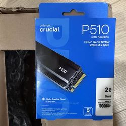 Crucial P510 2TB Gen5 NVMe SSD - New