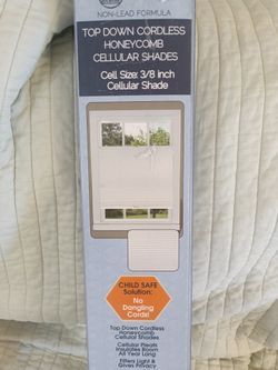 Cordless Honeycomb WINDOW SHADE 29" x 64" LIGHT FILTERING