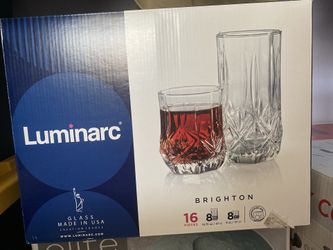 16 Piece Glass Cup Set