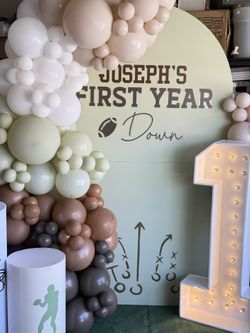 Party decor- First year Down Football theme