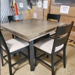 High Top Dining Set Circle Turns  Into A Square 