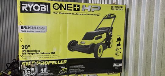 New 20" Ryobi Self-Propelled 18V lawnmower kit