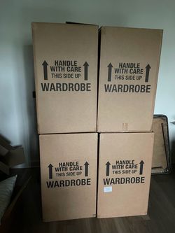 Moving Boxes - Wardrobe Box with Metal Bar + extra boxes if you wish