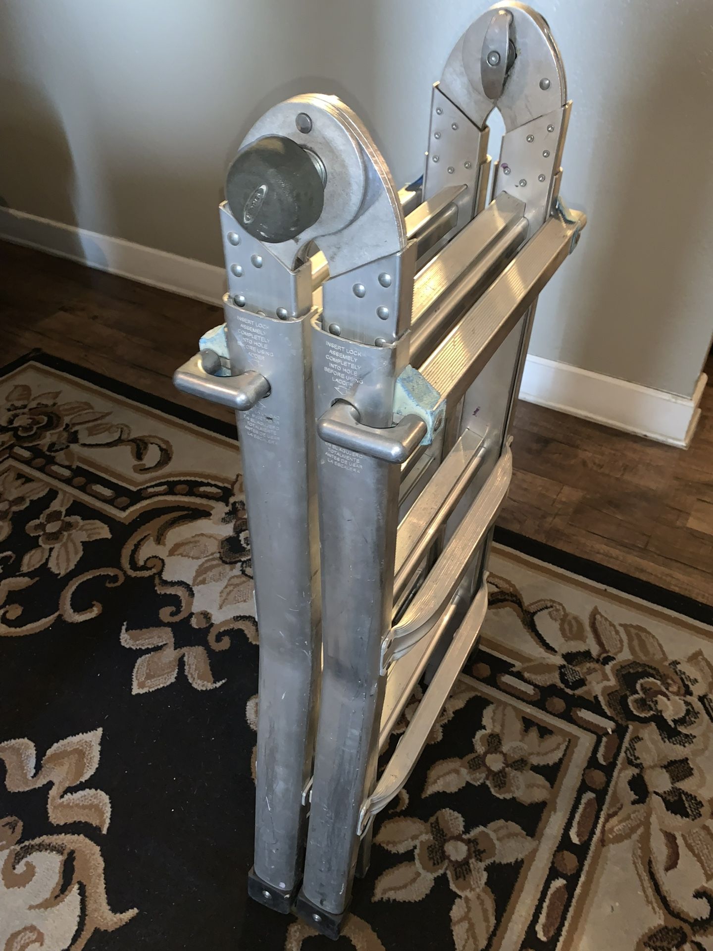 14 Ft Reach Aluminum Telescoping Multi Position Ladder