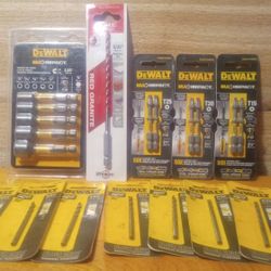 DeWalt Max Impact Nut Driver Set/Drill Bits/Star Bits Brand New $20.00