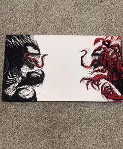 Venom vs Carnage canvas painting