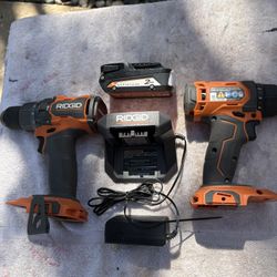 NEW RIDGID 18V  Cordless Drill Combo Kit-Hammer Drill/Drill Driver, New Battery & Charger