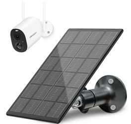 Small solar panel for rechargeable camera / doorbell