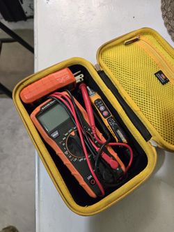 Klein Multimeter,with Detector And Tester,including A Few Hvac Service Tools Pictured