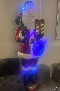 Members mark 6 foot LED Santa Claus Christmas statue