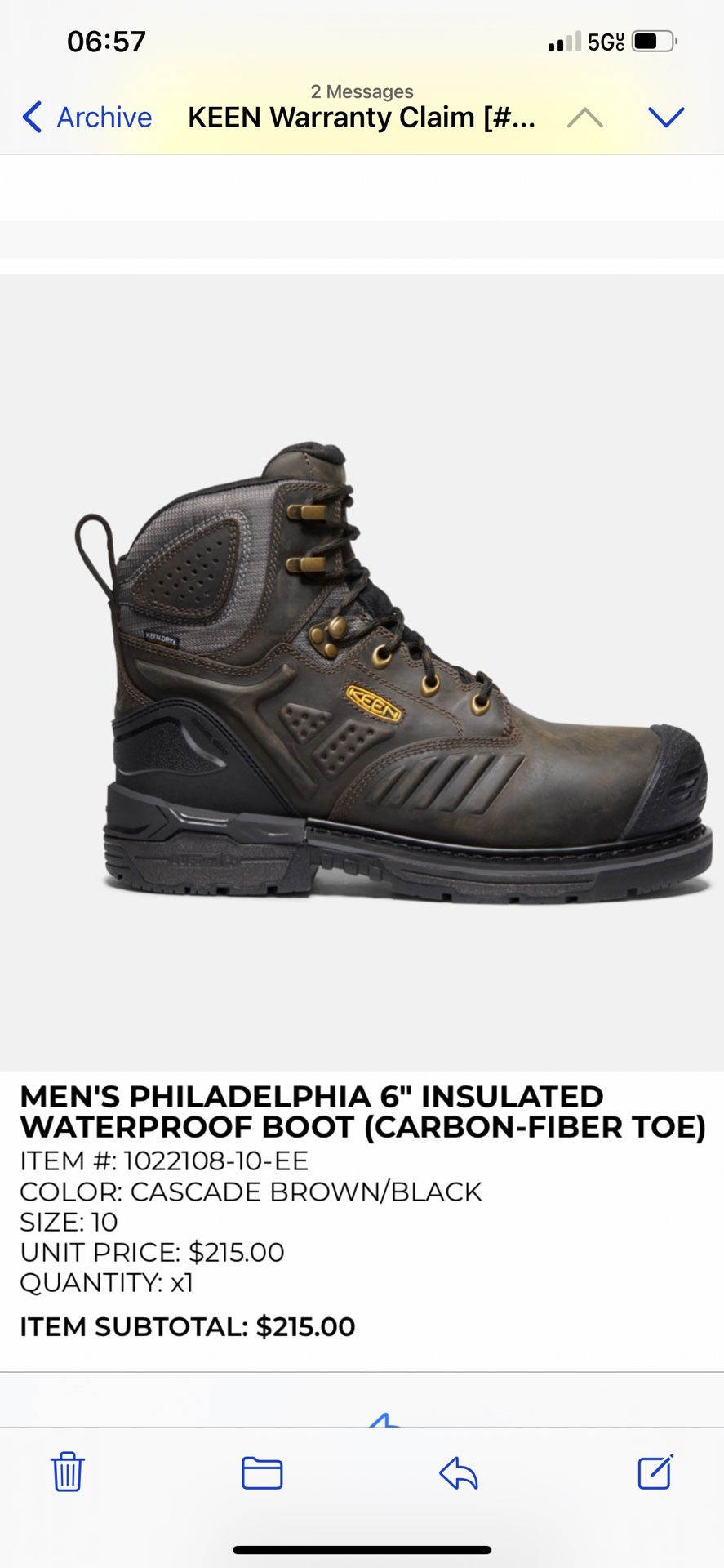 Keen Insulated Work Boots