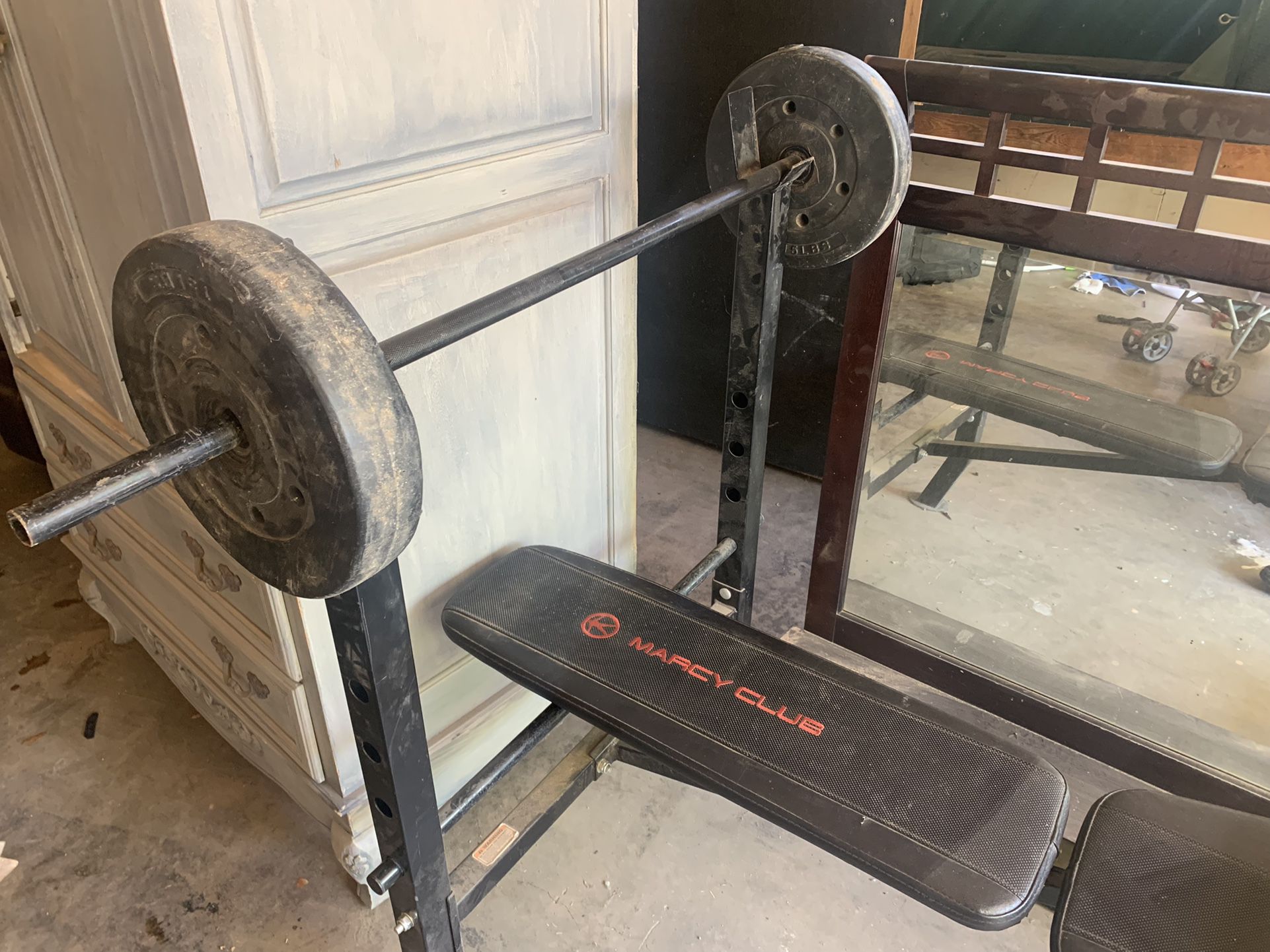 Marcy Club Bench And Barbell
