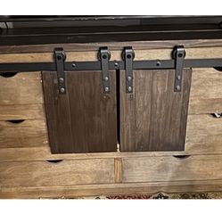 Custom-Made Solid Wood TV Console Moving Sales 
