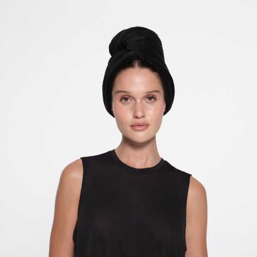 SKIMS Getting Ready Microfiber Hair Towel Wrap - Onyx