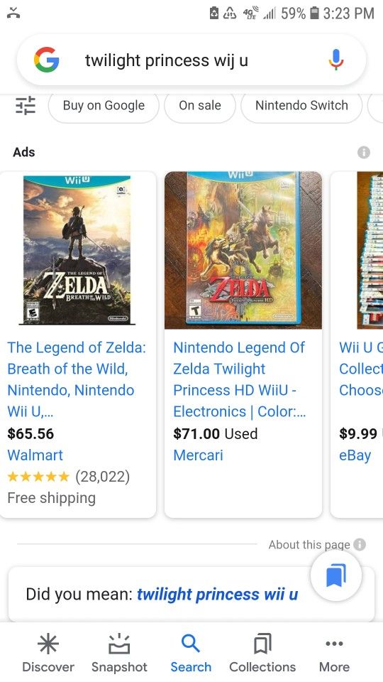 Wii U Zelda Games And Link Wolf  $160 For All Together