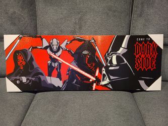 Large Star Wars The Dark Side Canvas Wall Art