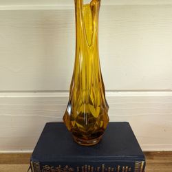 Vintage Kanawha Amber Swung/Bud Vase 