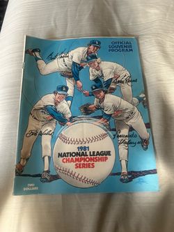 Dodgers 1981 championship scorecard