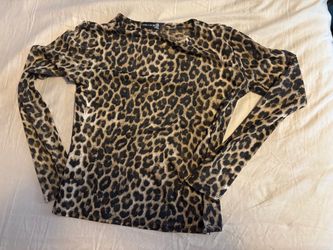Forever 21 Leopard Print Long Sleeve Top 1X