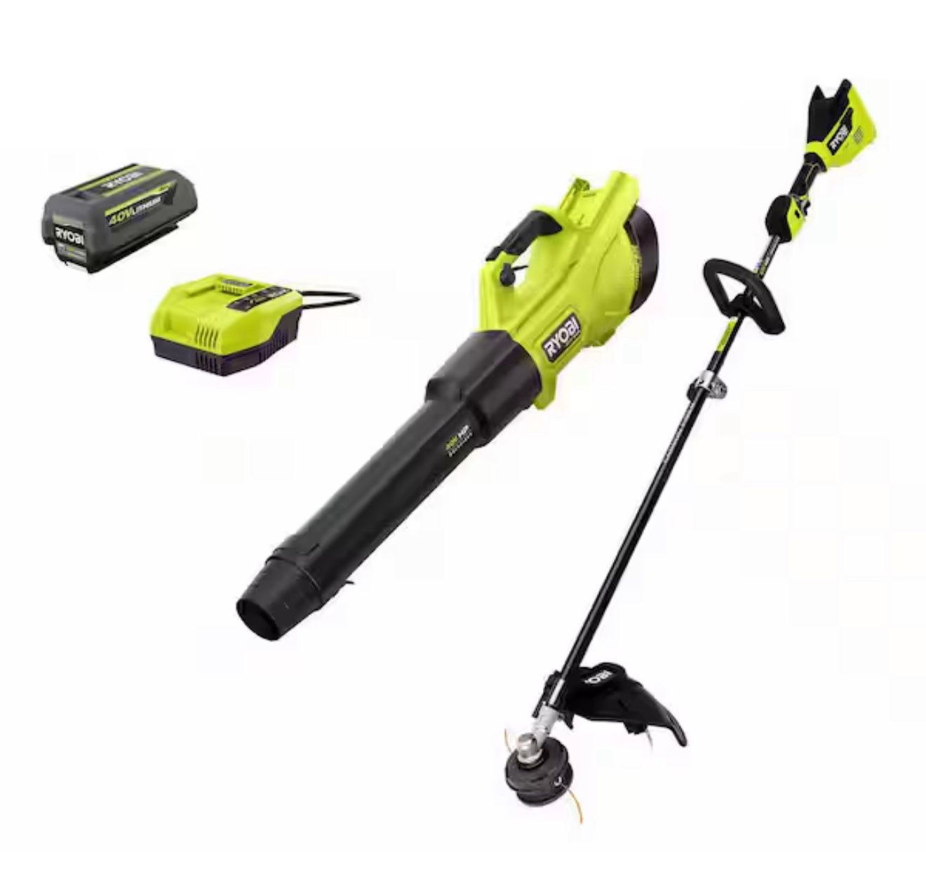RYOBI 40V HP Brushless 600 CFM 155 MPH Cordless Leaf Blower and